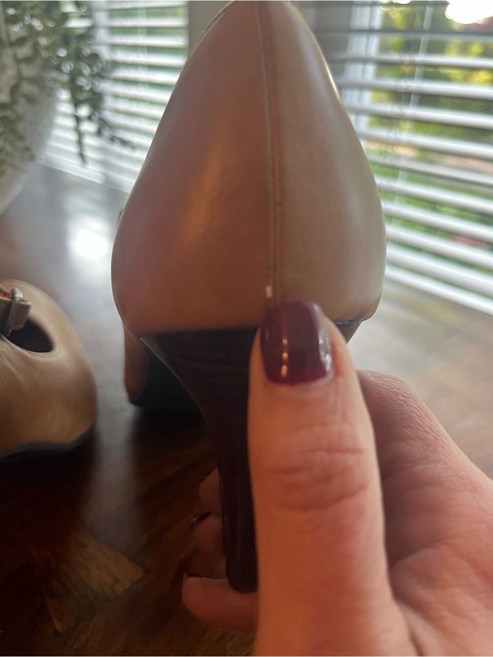 Kelly & Katie Camel T-Strap Pumps Size 9.5 | 3” Heel | Classic Mary Jane Heels - Picture 7 of 7
